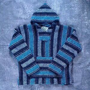 Striped Blue and Black Women's Sweater